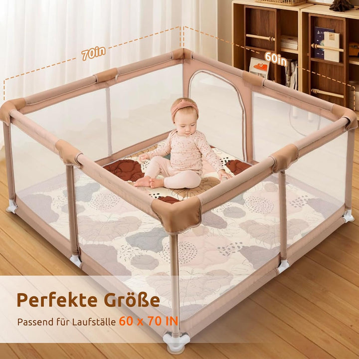 Baby Spielmatte 180x150cm Krabbelmatte, Dicke Weiche Polsterschaum Krabbeldecke für Babys und Kleink