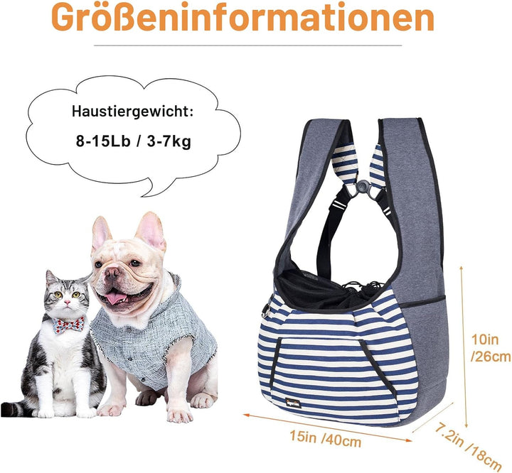 NATUYA Tragetasche für Hunde, Welpen, verstellbare Tragetasche, Reisetasche, Bodenpolster, Haustier-