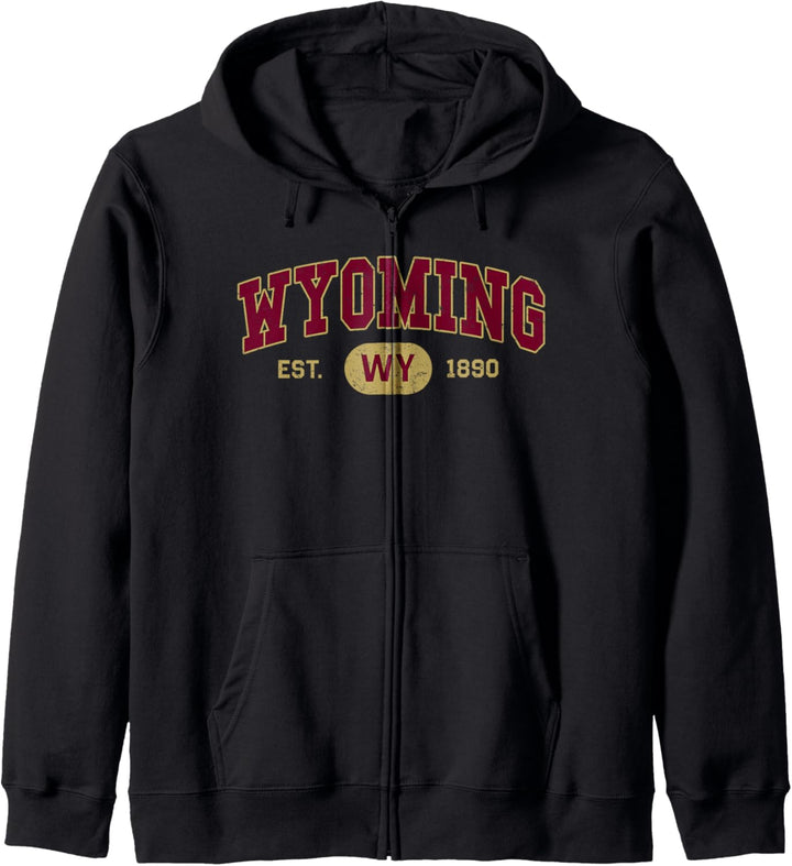 Wyoming – Classic Collegiate/Varsity Style Cozy Wyoming Kapuzenjacke