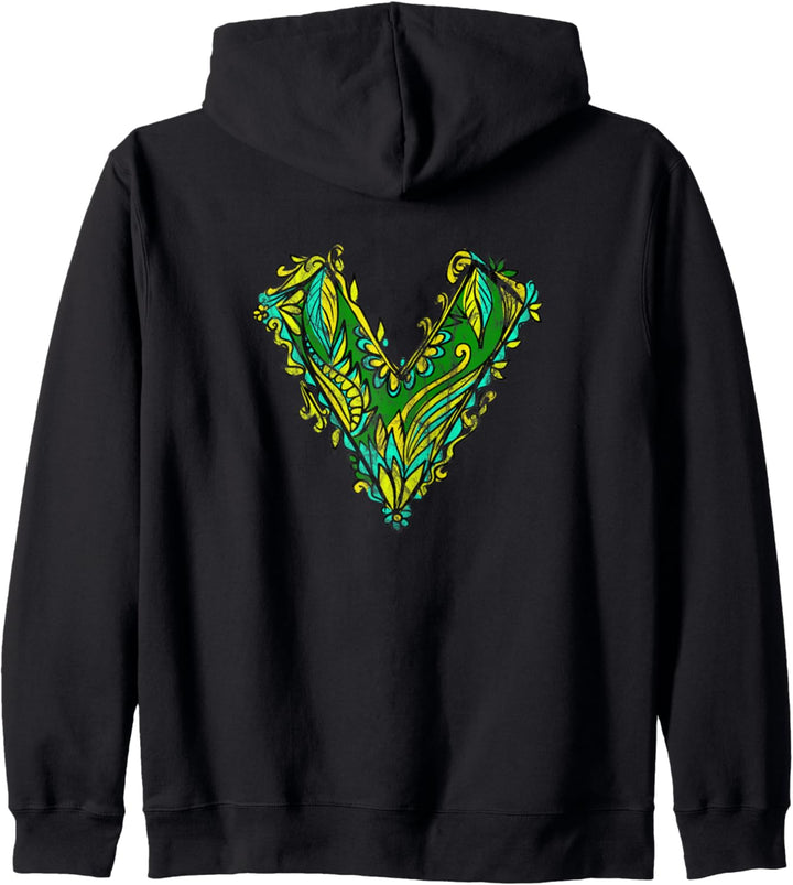 Buchstabe V für Vegan Vegetarisch Pflanze Tierschutz Natur Kapuzenjacke