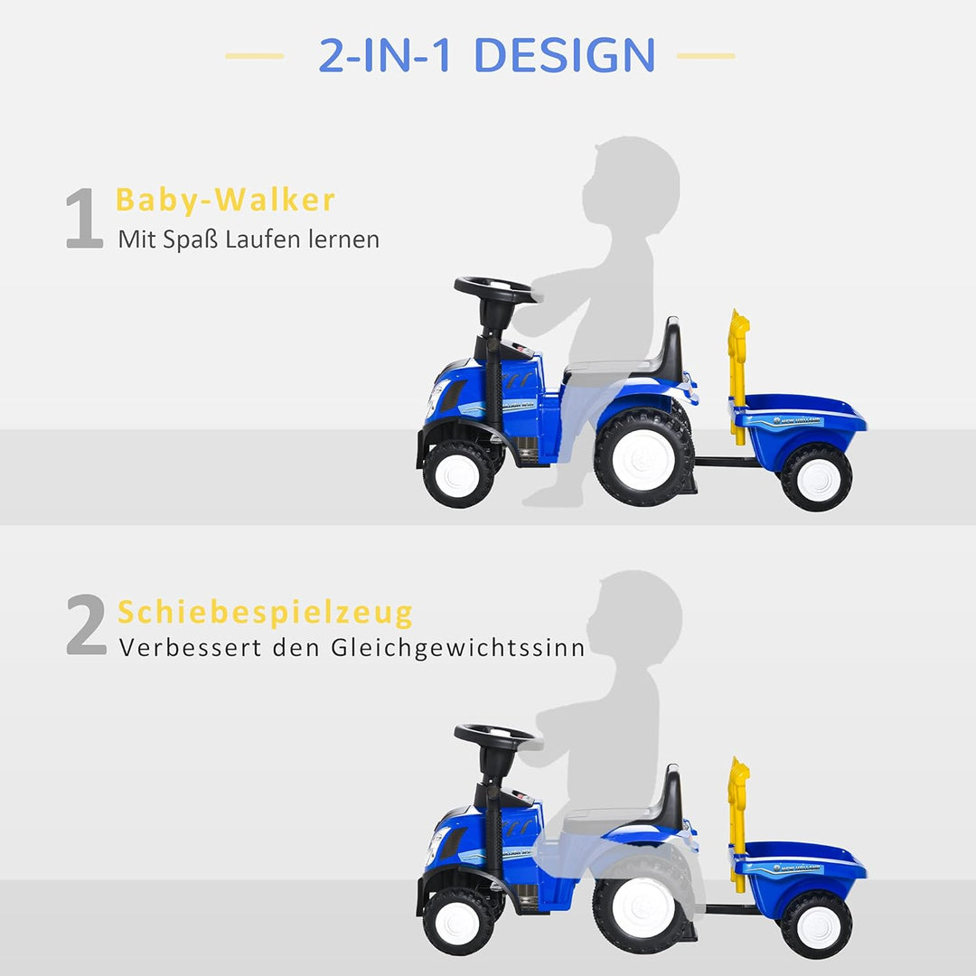 HOMCOM Kinder Rutschauto New Holland Rutscherfahrzeug Kinderauto Kinderfahrzeug Klassische Auto Lauf