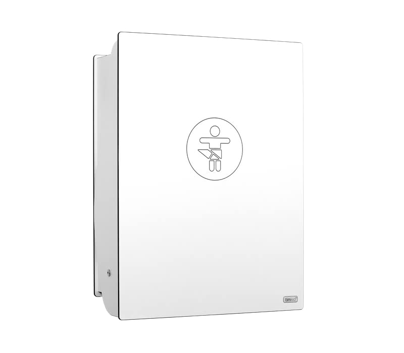 Klappbarer Wickeltisch KAWAHPL Elegant Design White zur Wandmontage mit Regalboden von Timkid