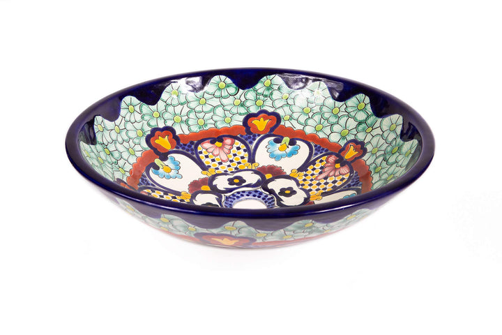 Juanetta - Handgemachtes mexikanisches Waschbecken - Cerames | Aufsatzwaschbecken 44 x 13,5 cm | Han