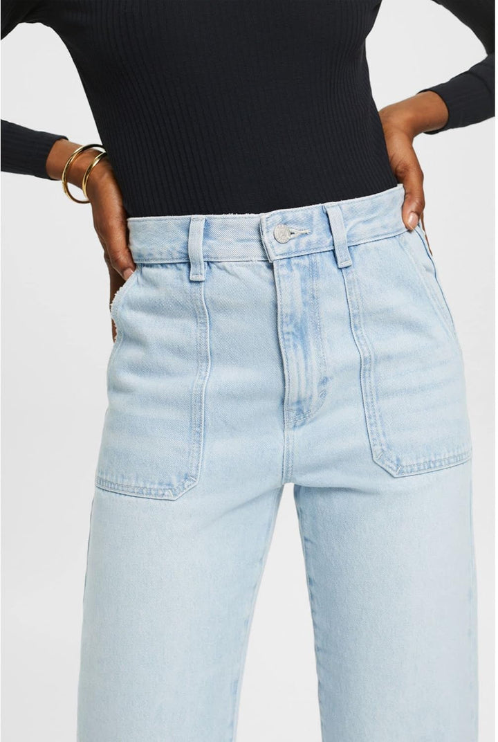 ESPRIT Jeans in Dad-Passform aus nachhaltigem Denim 36W / 28L Blue Bleached, 36W / 28L Blue Bleached