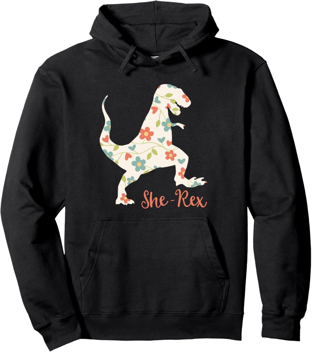 She-Rex Cute Funny T-Rex Dinosaur Pun Pullover Hoodie