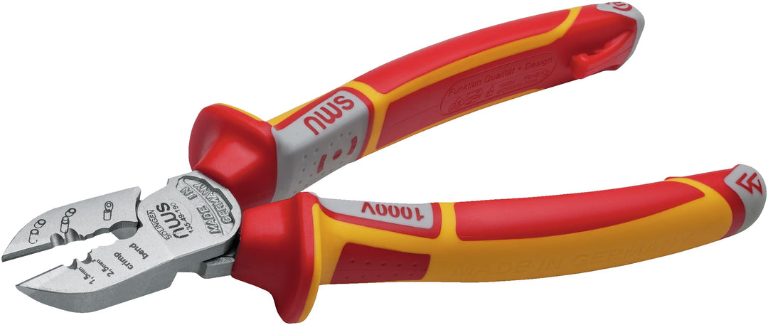 NWS Elektriker-Seitenschneider VDE, 180 mm | mit Abisolierfunktion | Werkzeugstahl, geschmiedet, ölg