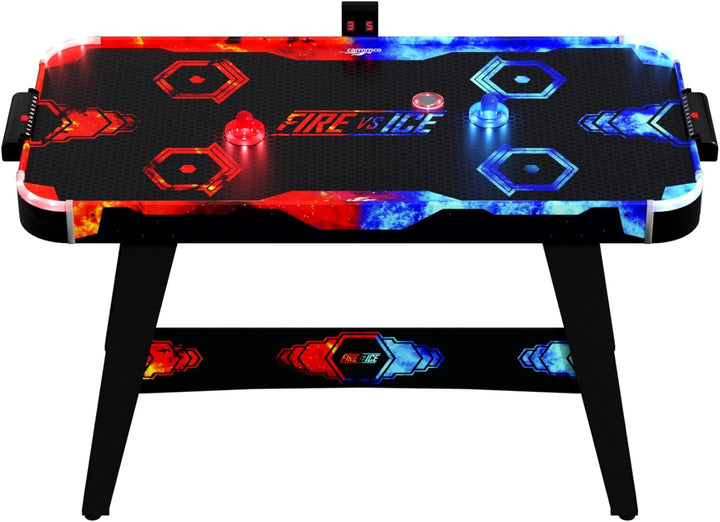 Carromco Airhockey Tisch Fire & Ice - Air hockey Spieltisch mit LED Lichteffekten - LED Air Hockey m