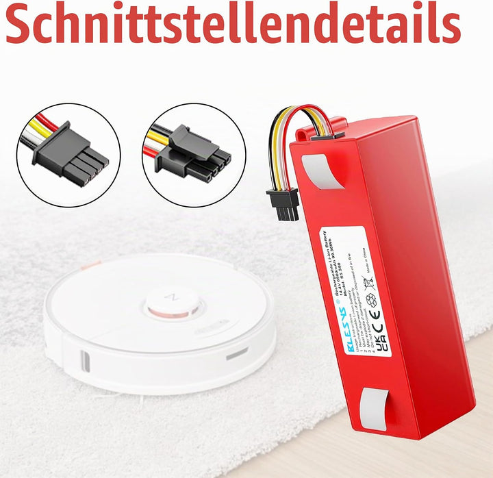 BLESYS 6900mAh Staubsaugerakku für Xiaomi Roborock S5, S5 Max, S6, S6 Maxv, S7 14,4V 99,36Wh