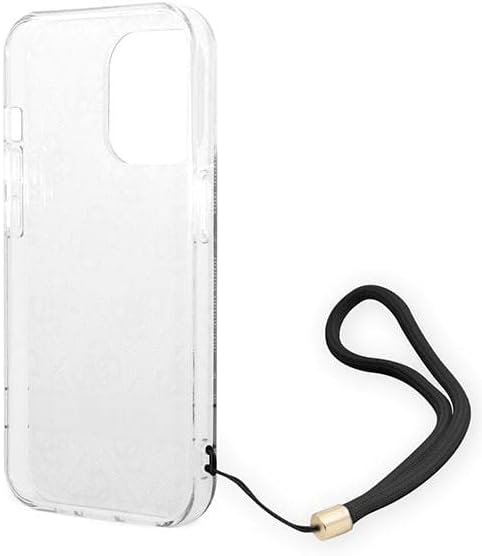 GUESS GUOHCP14XH4STK Hülle für iPhone 14 Pro Max 6,7" schwarz/Black hardcase 4G Print Strap