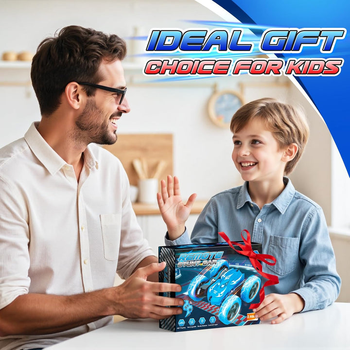 Dreamlandia Ferngesteuertes Auto Spielzeug ab 3-9 Jahre Junge, 2,4GHz RC Auto, 360° Doppelseitig, Au