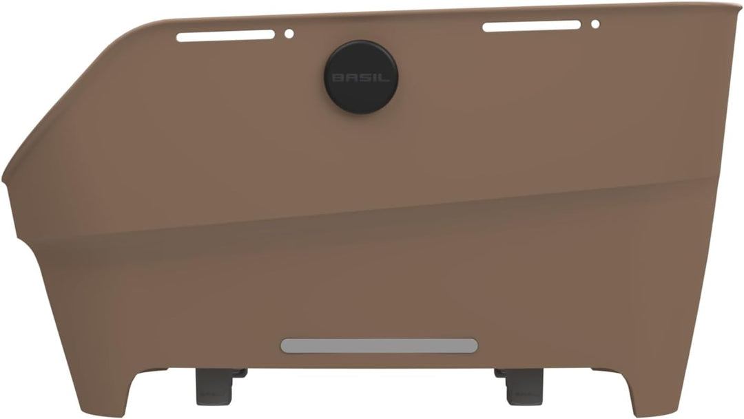 Basil Cento Neo WSL Fahrradkorb Hinten – 21L – aus Recyceltem Kunststoff – Reflektierend – 46.9x23.7