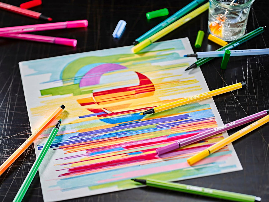 Premium-Filzstift - STABILO Pen 68 - ARTY - 30er Metalletui - mit 30 verschiedenen Farben 30er ARTY