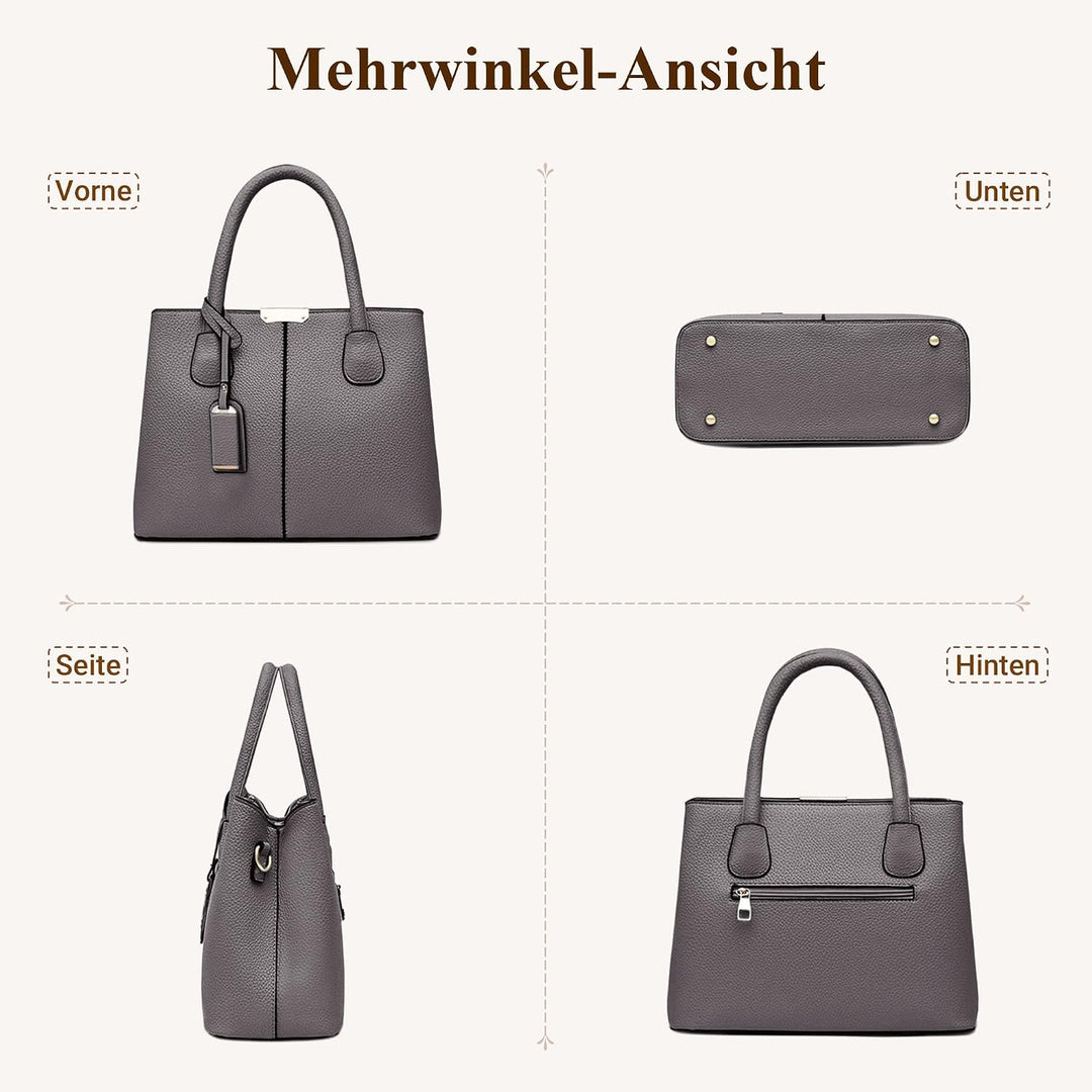 DIRRONA Elegant Damen Handtasche Schultertasche Gross Kapazität Umhängetasche Beiläufig Reise Tasche