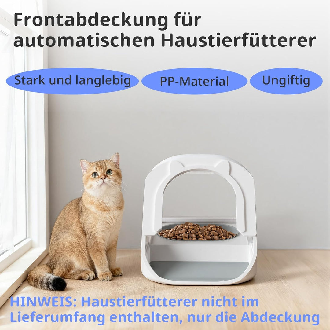 Aufsteckbare Haube, Vordere Abdeckung für Mikrochip-Futterautomat für Katzen, Hartnäckige Haustiere
