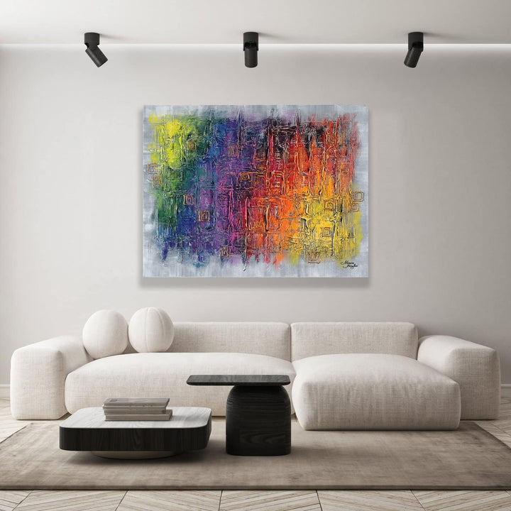 Monica Mirafiori I 100% HANDGEMALT I Gemälde Nocturno 100x70cm | Gemälde Handgemalt | Acrylgemälde |
