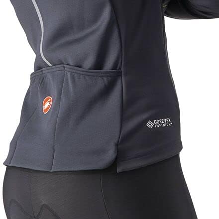 CASTELLI Damen Transition W Jacket Jacket L DARK GRAY/BRILLIANT YELLOW, L DARK GRAY/BRILLIANT YELLOW