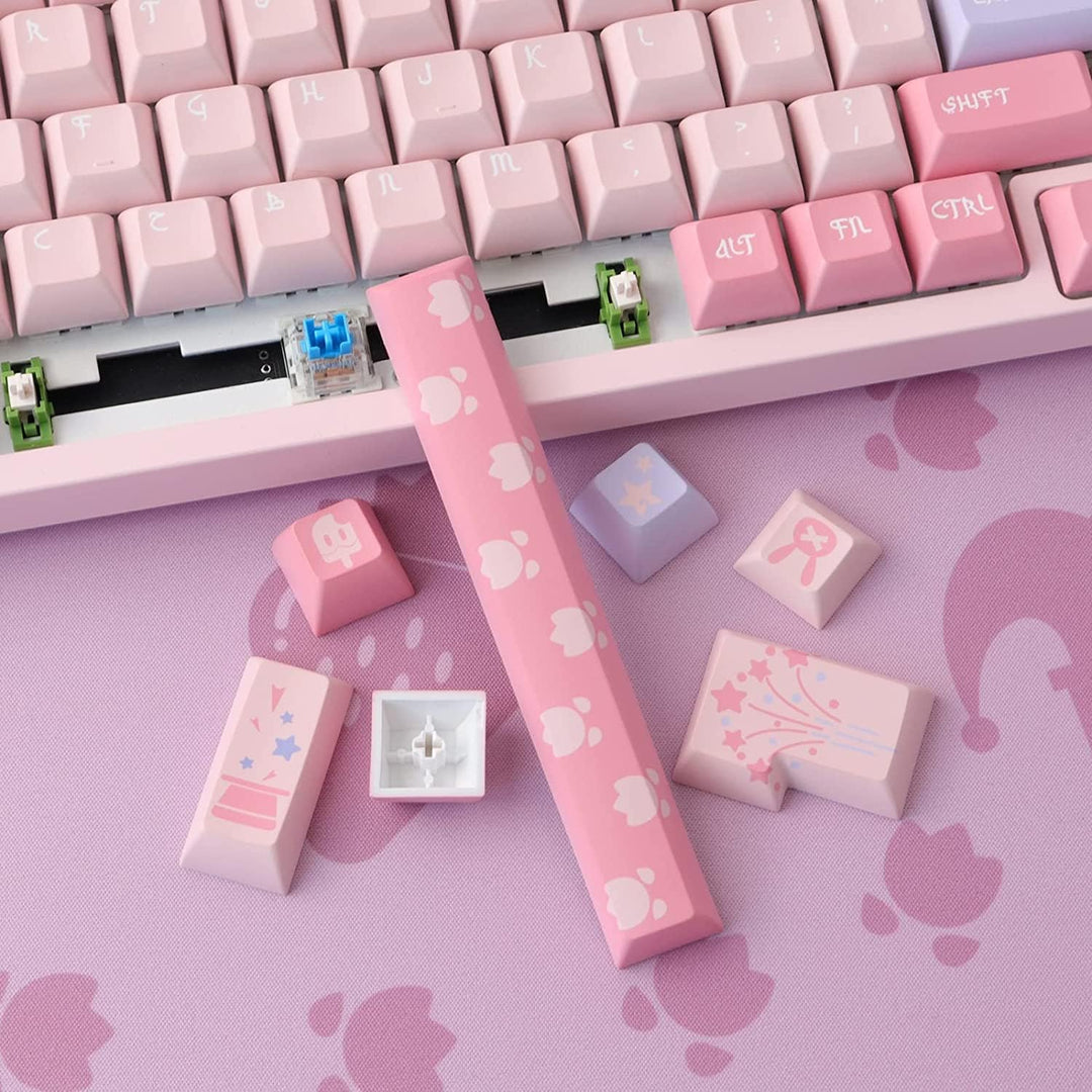 Keycaps,143 Tasten KCA Profil Custom Keycaps Set für Cherry MX Gateron Kailh Switches Mechanische Ga