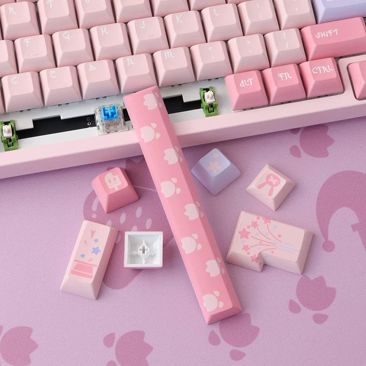 Keycaps,143 Tasten KCA Profil Custom Keycaps Set für Cherry MX Gateron Kailh Switches Mechanische Ga