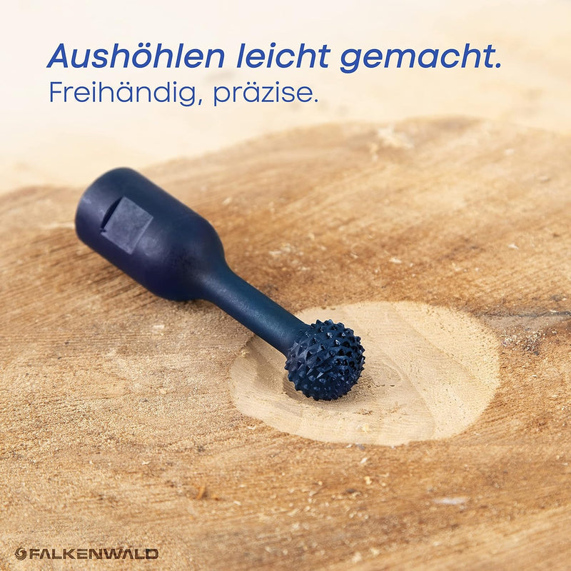 FALKENWALD® Kugelfräser Holz Fein 20mm - Winkelschleifer Zubehör für Holzbearbeitung - Frässcheibe f