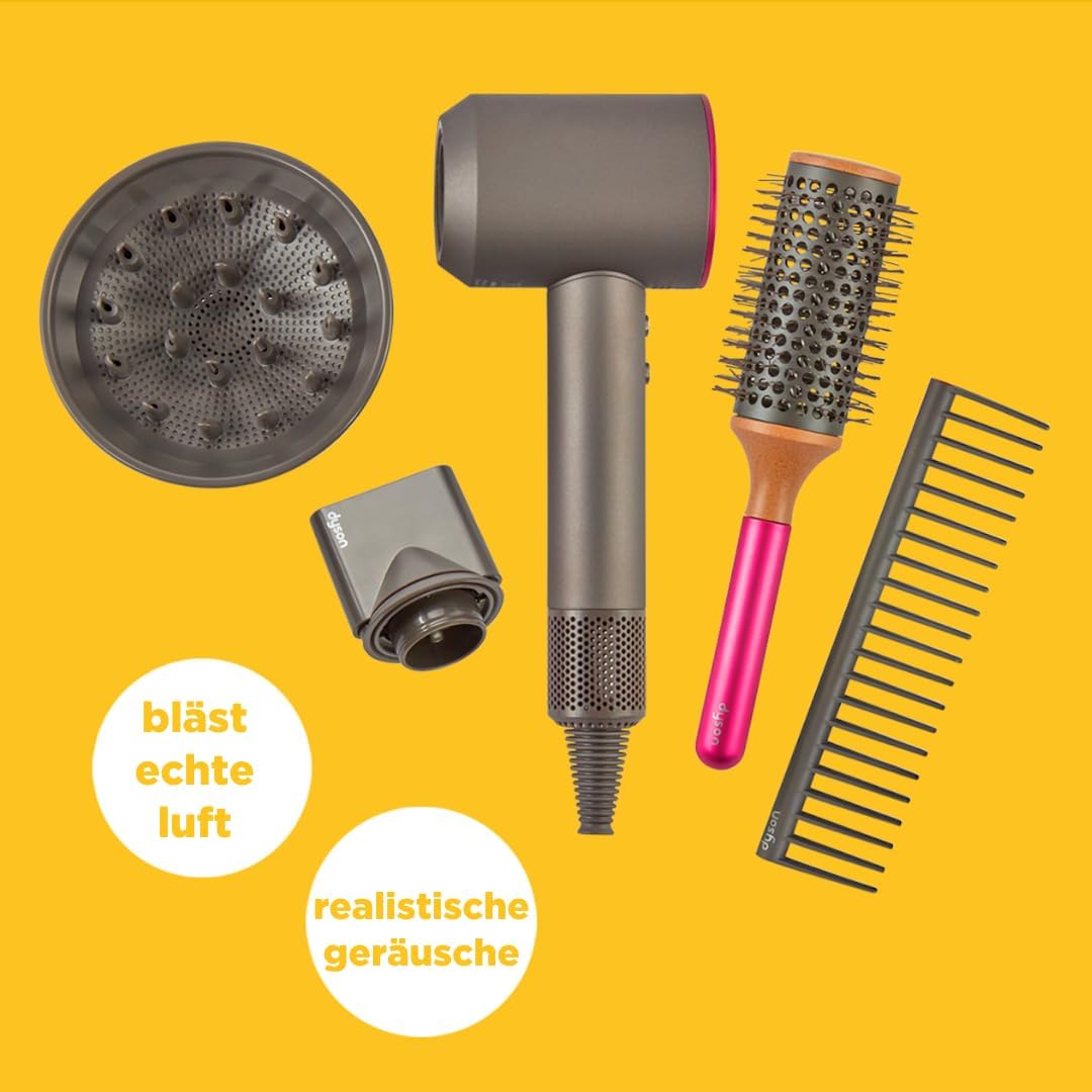 Casdon 73252 Dyson Supersonic Styling-Set | Interaktiver Spielzeug-Haartrockner für Kinder ab 3 Jahr