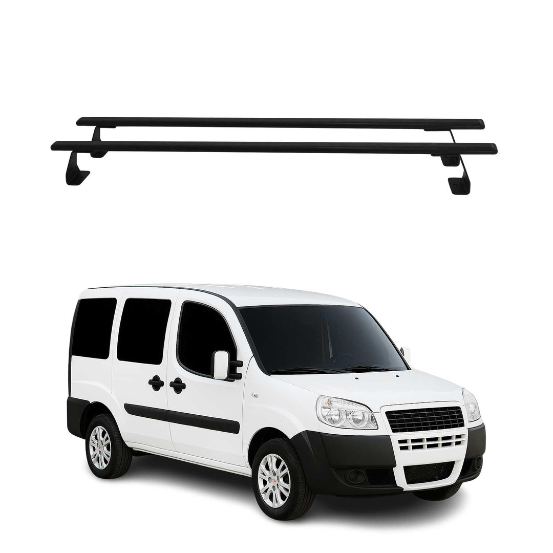 OMAC Heavy Duty Dachträger Querträger kompatibel mit FIAT Doblo I 2000-2010 – 2 Stangen – Stahl Schw