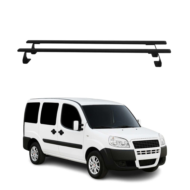 OMAC Heavy Duty Dachträger Querträger kompatibel mit FIAT Doblo I 2000-2010 – 2 Stangen – Stahl Schw