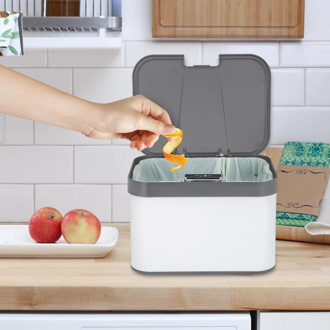 ONVAYA® Biomülleimer für die Küche | Komposteimer mit Deckel | Abfallbehälter aus Edelstahl für Biom