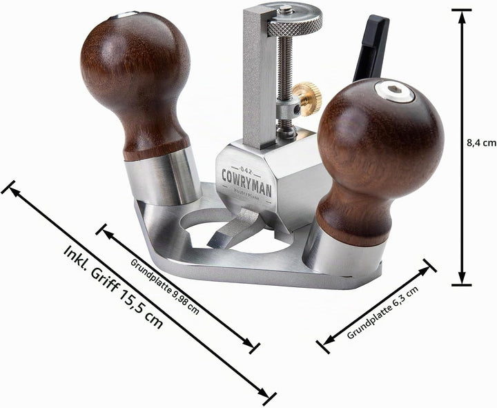 Cowryman 042 Oberfräsehobel Handheld Präzisions-Holzbearbeitungswerkzeug mit Tiefenanschlag für deta