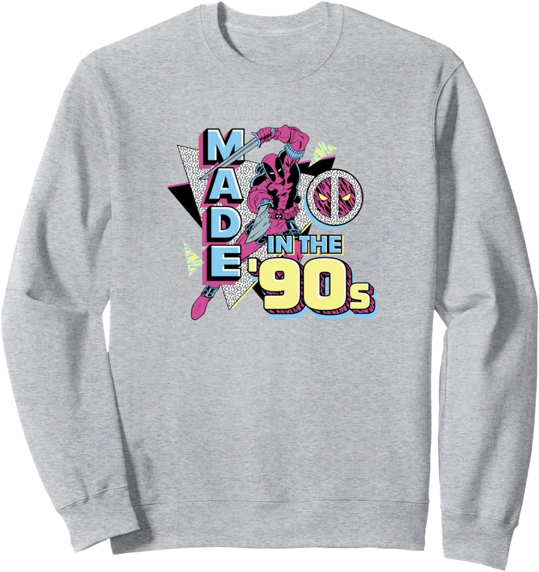 Marvel Deadpool 30th Made In the '90s Patterned Portrait Sweatshirt