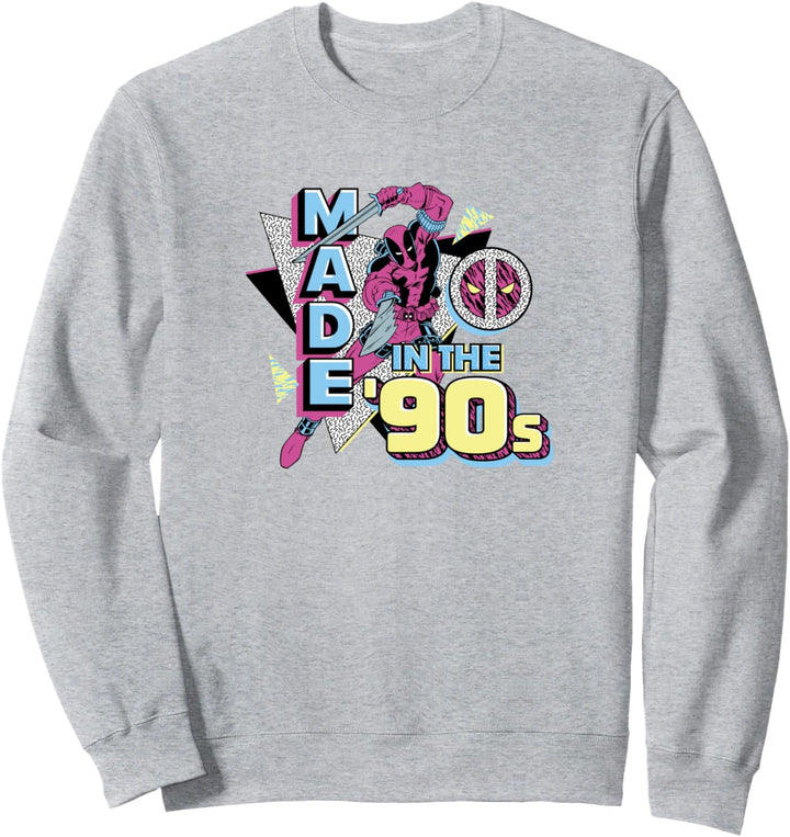 Marvel Deadpool 30th Made In the '90s Patterned Portrait Sweatshirt