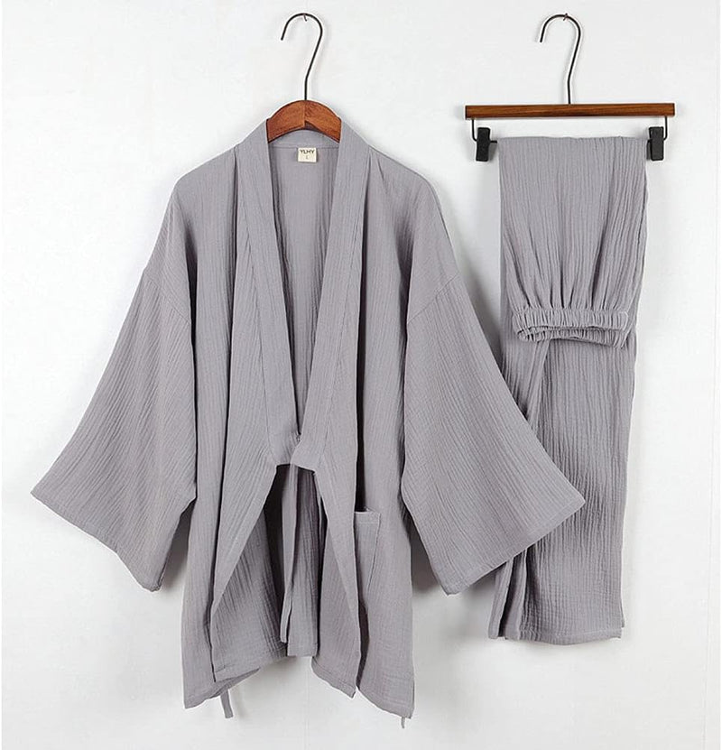 Japanische Kimono Loose Casual Home Pyjamas für Herren Nachtwäsche Grösse XL O64