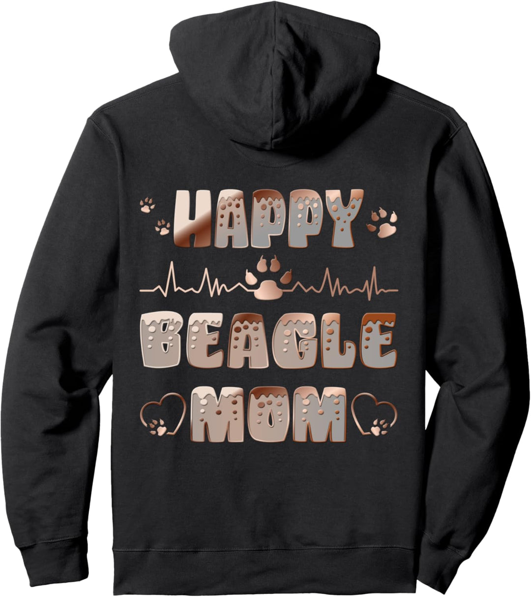 Glückliche Beagle-Mama Pullover Hoodie