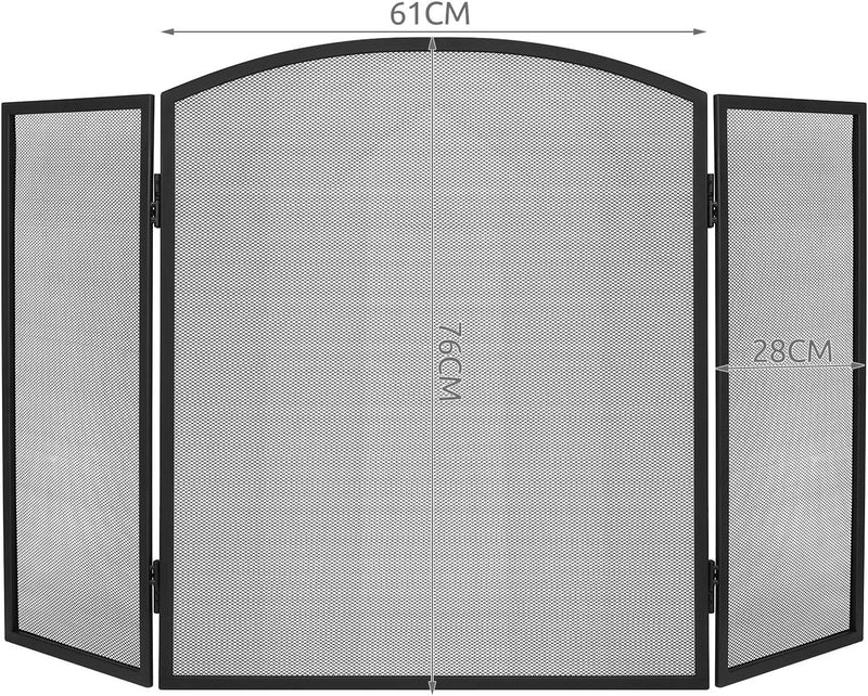 3-seitiger Kaminschirm Kaminfunkenschutz Funkengitter Schwarz