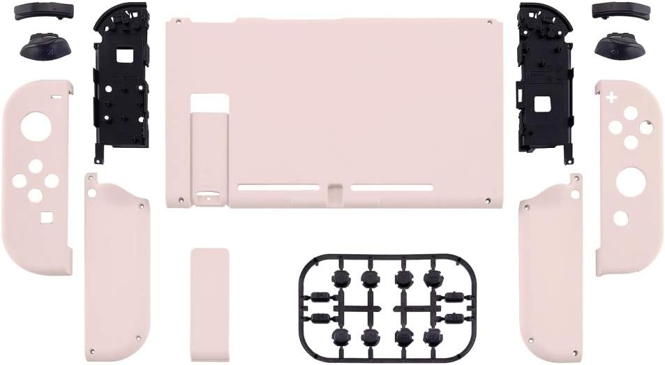 eXtremeRate Hülle Case für Nintendo Switch Joycon/Konsole, Rückgehäuse&Kickstand für Switch Console,