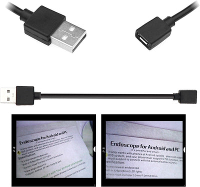 Usb Endoskop Inspektion Kamera Borescope Wasserdicht mit 6 LED Leuchten Kompatibel mit Android Win X
