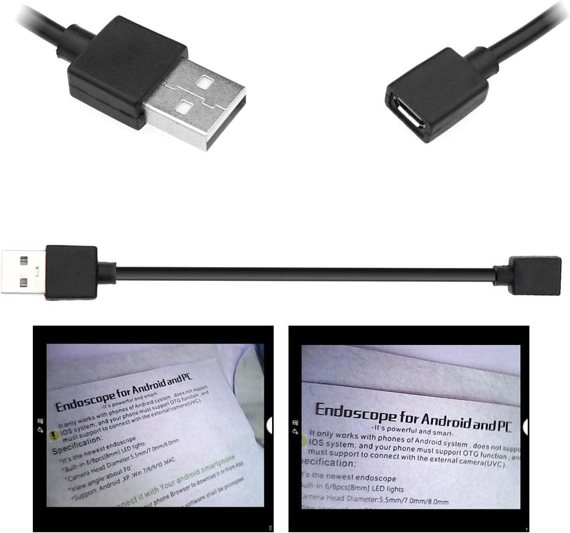 Usb Endoskop Inspektion Kamera Borescope Wasserdicht mit 6 LED Leuchten Kompatibel mit Android Win X