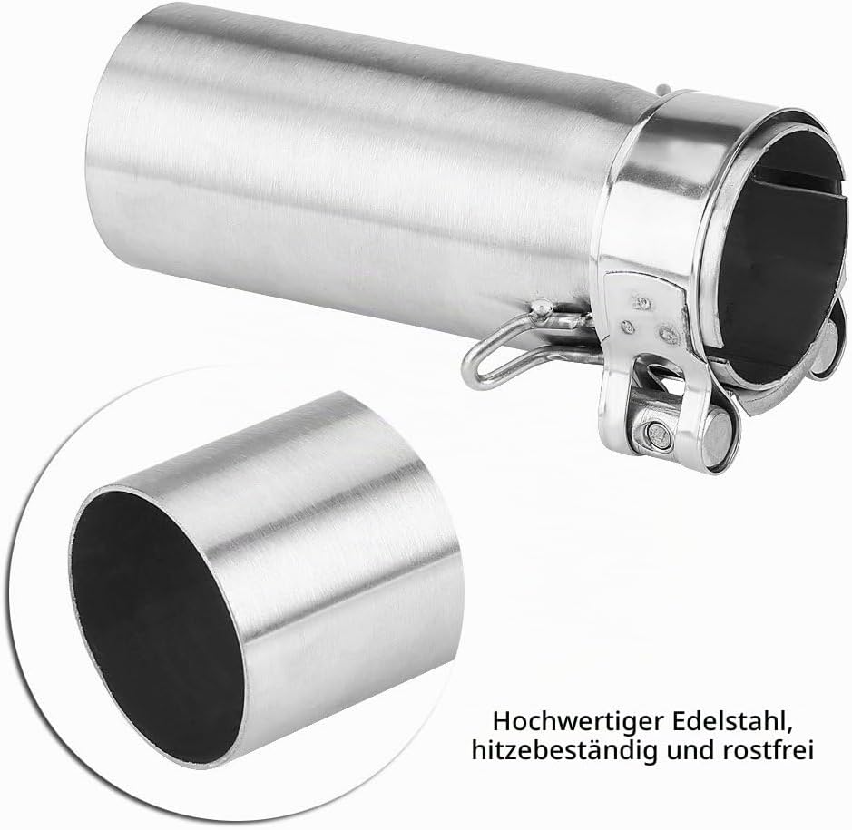Auspuff Mittelrohr 51mm Motorrad Mittleres Auspuffrohr Adapter Stecker Slip On für YZF-R6 2006-2014