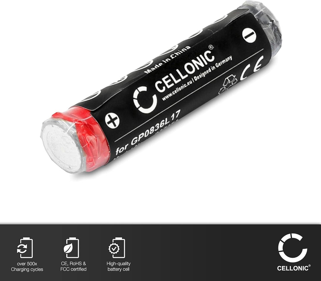 CELLONIC, Akku für Headset kompatibel mit Sony MW600, MH100 (250mAh, 3.7V) Ersatzakku GP0836L17