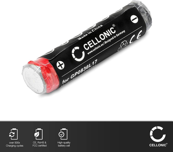 CELLONIC, Akku für Headset kompatibel mit Sony MW600, MH100 (250mAh, 3.7V) Ersatzakku GP0836L17