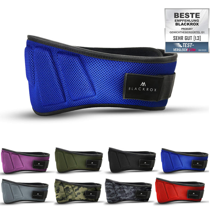 BLACKROX Gewichthebergürtel G1 Vergleichssieger Trainingsgürtel Fitness Gürtel Krafttraining bodybui