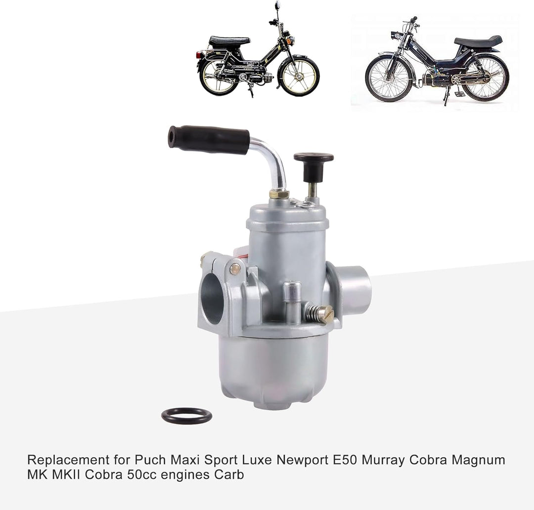 GOOFIT 12mm Vergaser Style Motorrad Ersatzteile Ersatz für 50cc Moto Cross 12mm Carburetor, 12mm Car