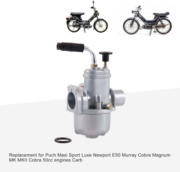 GOOFIT 12mm Vergaser Style Motorrad Ersatzteile Ersatz für 50cc Moto Cross 12mm Carburetor, 12mm Car
