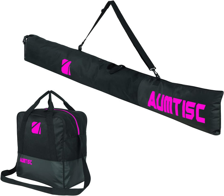 AUMTISC Skitasche und Skischuhtasche Combo - Skitaschen für Flugreisen - gepolsterte Schneeskitasche