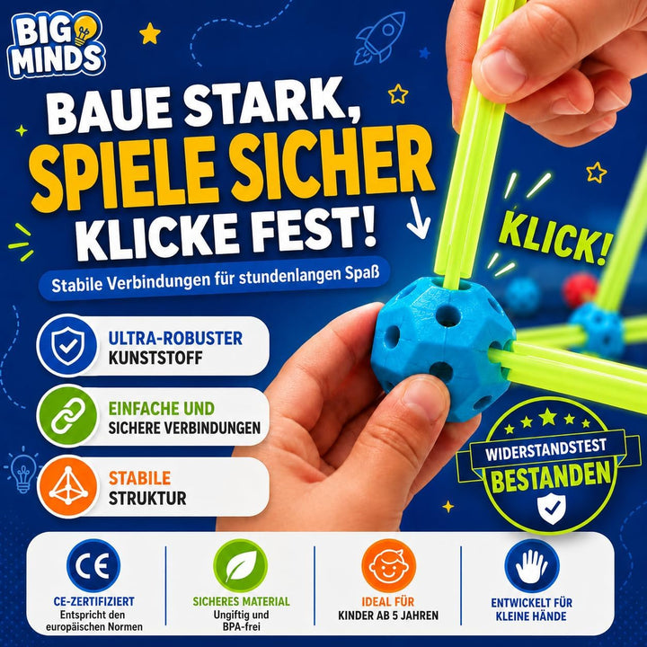 Outdoor Spiele Für Kinder | Höhle Bauen Die Im Dunkeln Leuchtet | Konstruktionsspielzeug 130 Stück |