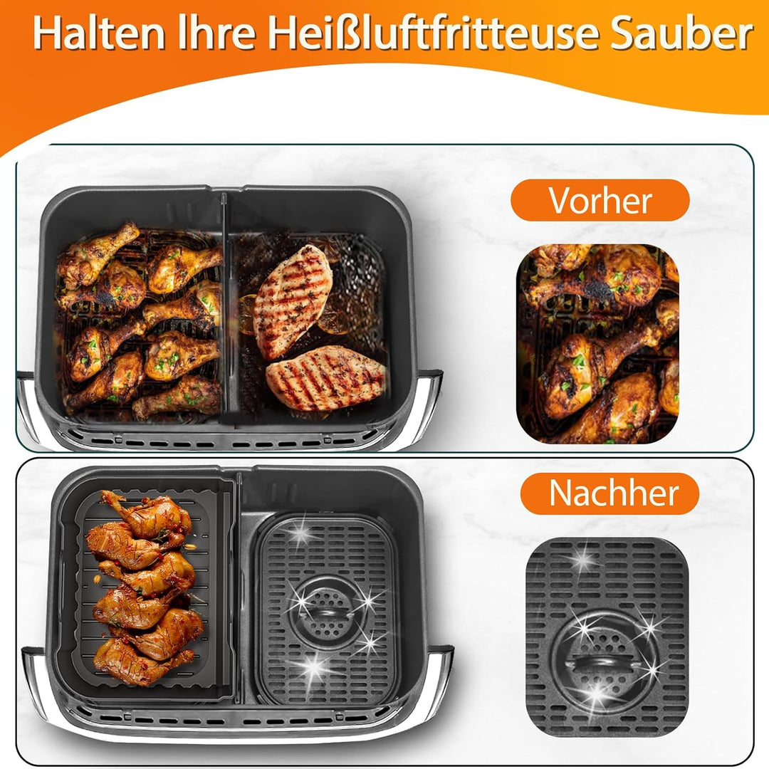 Heissluftfritteuse Zubehör für Ninja 10,4L AF500EU, Airfryer Silikonform für Ninja Foodi Flexdrawer