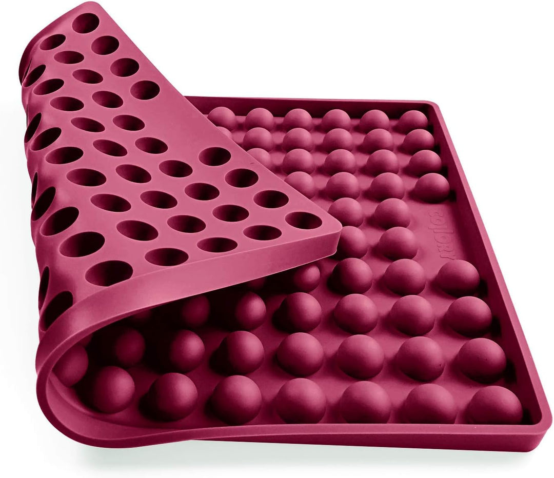 Collory® Backmatte Hundekekse für GROSSE HALBKUGEL (2cm Ø) Leckerlis, Silikon Backform, Backunterlag