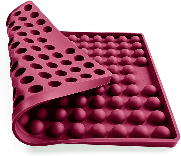 Collory® Backmatte Hundekekse für GROSSE HALBKUGEL (2cm Ø) Leckerlis, Silikon Backform, Backunterlag