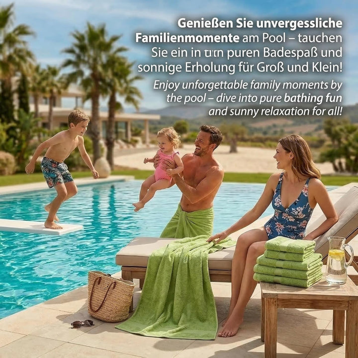 Betz Premium 12er Frottier Handtuch-Set - 2X Liegetücher - 4X Handtücher - 2X Gästetücher - 2X Seift