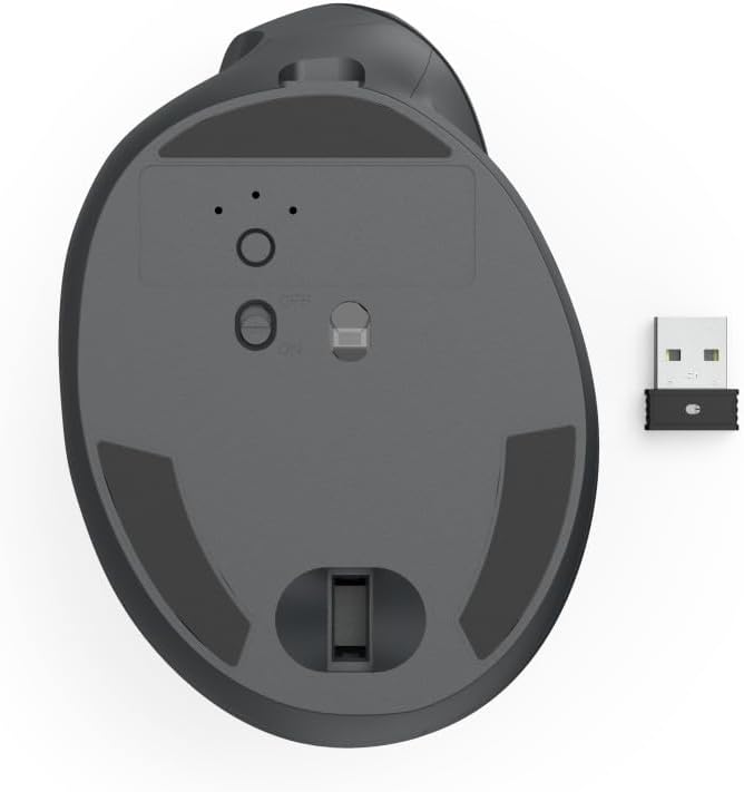 Hama Vertikalmaus für Linkshänder, Bluetooth/Funk (Multi Device, optische Maus ohne Klickgeräusch, 8