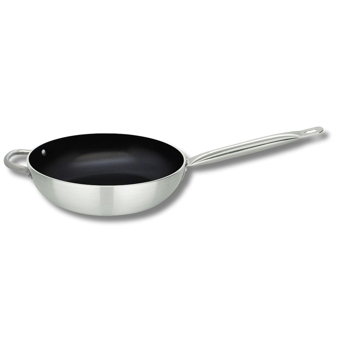 Elo 5166826 Wokpfanne 28 cm, Edelstahlpfanne, Aluminium-Pfanne, Antihaftpfanne, 28 cm, Küchenpfanne,
